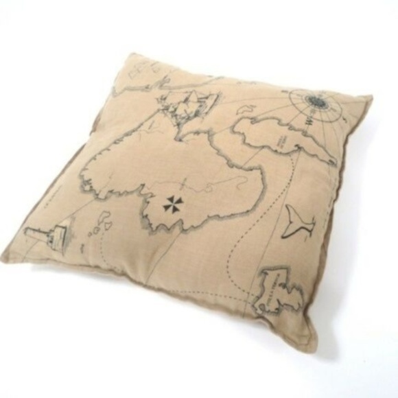 Ikea Accents Throw Pillow Treasure Map Traveler Decor Poshmark
